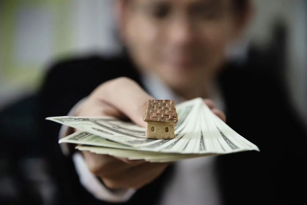 Selling a house for cash.